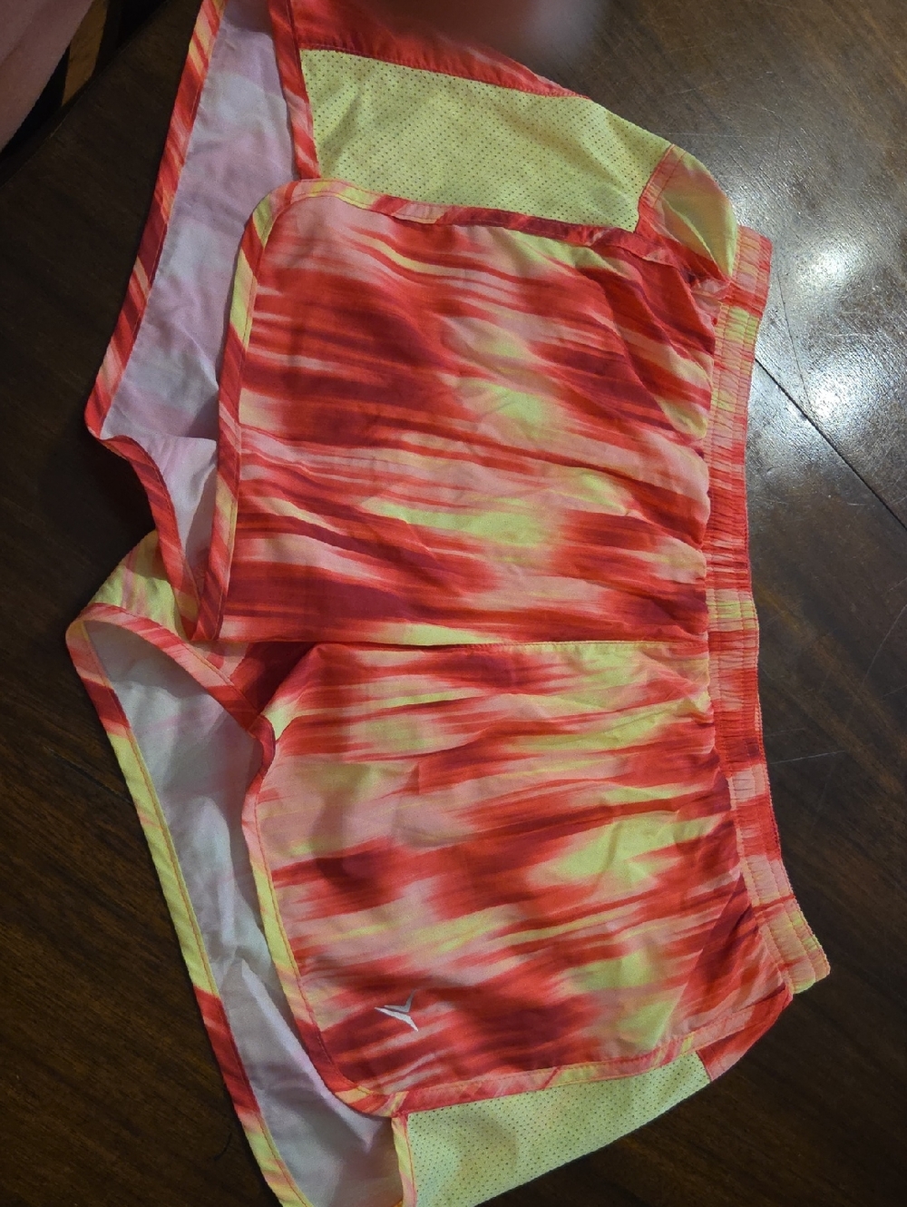 Old Navy Red and Yellow Athletic Running Shorts